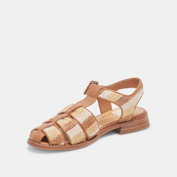 NEW DOLCE VITA Holis Fisherman Flats tan multi for women 252 - Picture 14 of 15